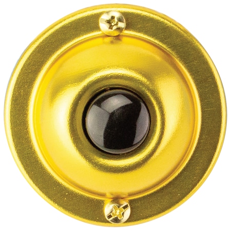 Newhouse Hardware Round Unlighted Wired Doorbell Push Button, 1-3/4 in., Brass, PK 20 BR4BL-20